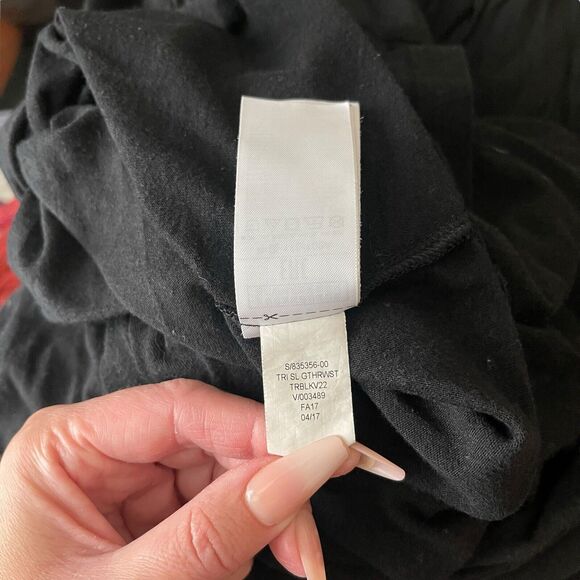 GAP XL Sheath Dress Sleeveless Black Solid Gathered Waist Casual Basic - Picture 4 of 9